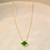 Choker Semijoia Virginia Trevo Verde Dourado na internet