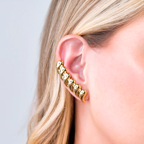 Brinco Semijoia Renata Gota Dourado - comprar online