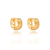 Brinco Semijoia Argola Cravejada Dourado - comprar online