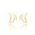 Brinco Semijoia Ear Cuff Três Vias Serenity Dourado - comprar online