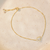 Pulseira Semijoia Coração Cravejado Regulável Serenity Dourado - Pri Acessórios