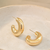 Imagem do Brinco Bijuteria Argola Nala Tubo Oval Dourado
