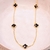 Colar Semijoia Virginia Trevo Preto Dourado - comprar online