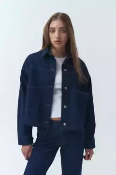 Campera jeans azul