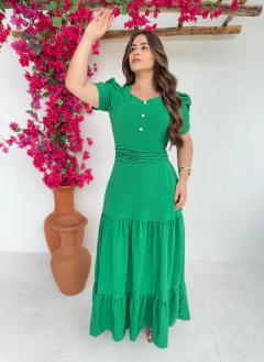 Vestido Longo Crepe Larissa na internet