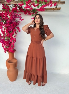Vestido Longo Crepe Larissa - comprar online