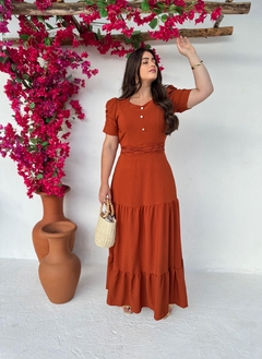 Vestido Longo Crepe Larissa na internet