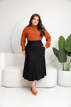 Saia Ester Linho - Maira Costa Moda Feminina