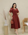 Vestido Malha Crepe Premium Flor