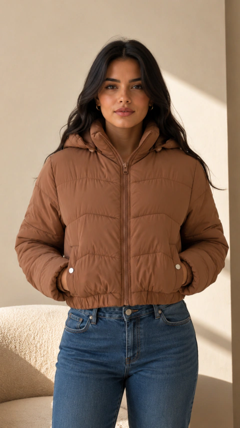 Jaqueta Cropped Puffer Emanuelle