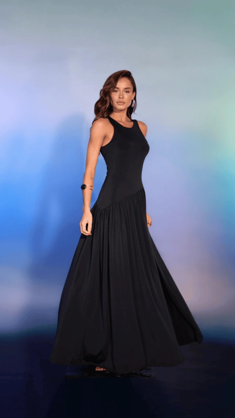 Vestido Longo Gabriela - Preto