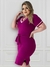 Vestido Midi Moletinho com Lacinho e Fenda Lateral ( Roxo ) na internet