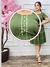 Vestido Midi Três Marias Gola Quadrada ( Verde ) - Nyelle