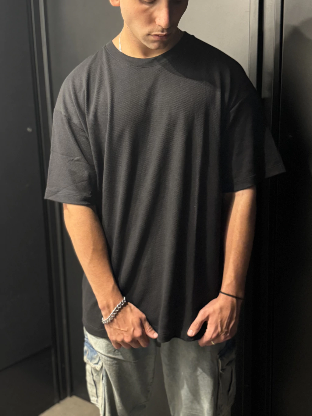 Remera Waffle Black