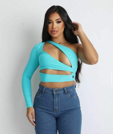 Cropped Fernanda Manga Longa