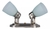 Aplique Spot Pared Baño 2 Tulipas Plateadas Ferrolux Platil - comprar online