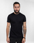 T-SHIRT SOFT GOLA MEDIA PRETO