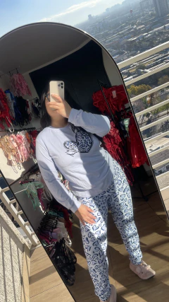 PIJAMA INVIERNO CELESTE