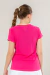 Camiseta Modeladora Rebeca Baby Look Rosa Chiclete | Tecido Dry | Secagem Rápida | Antiodor - Bara Starfit