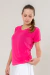 Camiseta Modeladora Rebeca Baby Look Rosa Chiclete | Tecido Dry | Secagem Rápida | Antiodor na internet