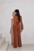 CALÇA EM ALFAIATARIA COM PREGAS MARROM - Toth Store | Vestido de Festa | Moda Feminina