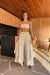CONJUNTO CROPPED E CALÇA COM FRANJAS AREIA - Toth Store | Vestido de Festa | Moda Feminina