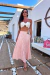 CONJUNTO TOP COM SAIA MIDI ROSÊ