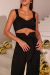 MACACÃO COM DETALHE NA CINTURA PANTALONA PRETO - loja online