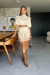 Imagem do CONJUNTO CROPPED E SAIA EM SUEDE AREIA