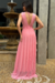 VESTIDO LONGO GRACE ROSA COM FORRRO E MANGAS REMOVÍVEIS - loja online