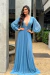 VESTIDO LONGO GRACE AZUL SERENITY COM FORRO E MANGAS REMOVIVEIS na internet