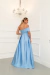 VESTIDO DE FESTA BARBACENA AZUL SERENITY - comprar online