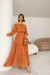 VESTIDO LONGUETE BOHO CHIC TERRACOTA - comprar online