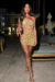 VESTIDO CURTO EM PAETÊ DOURADO