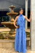 VESTIDO DE FESTA EM CHIFFON HOLAMBRA AZUL SERENITY - comprar online