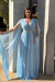 VESTIDO DE FESTA COM CAPA CUIABÁ AZUL SERENITY na internet