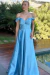 VESTIDO DE FESTA EM ZIBELINE PARANÁ AZUL SERENITY