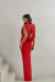 VESTIDO DE FESTA SEREIA COM DRAPEADO VERMELHO - Toth Store | Vestido de Festa | Moda Feminina
