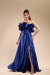 VESTIDO DE FESTA EM CETIM TOMARA QUE CAIA AZUL ROYAL - loja online