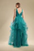 VESTIDO LONGO EM TULE COM CAMADAS AZUL ESVERDEADO na internet