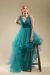 VESTIDO LONGO EM TULE COM CAMADAS AZUL ESVERDEADO - Toth Store | Vestido de Festa | Moda Feminina
