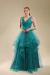 VESTIDO LONGO EM TULE COM CAMADAS AZUL ESVERDEADO - Toth Store | Vestido de Festa | Moda Feminina