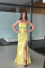 VESTIDO DE FESTA EM CETIM EXTREMA AMARELO - comprar online