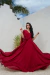 VESTIDO DE FESTA UM OMBRO SÓ COM CAPA MARSALA - comprar online