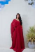 VESTIDO DE FESTA UM OMBRO SÓ COM CAPA MARSALA - loja online