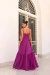 VESTIDO LONGO BUSTO FRANZIDO FUCSIA - comprar online