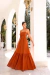 Imagem do VESTIDO LONGO BUSTO FRANZIDO TERRACOTA