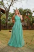 VESTIDO DE FESTA VERSALHES VERDE MENTA ESCURO - comprar online