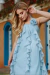 VESTIDO DE FESTA EM CHIFFON HOLAMBRA AZUL SERENITY CLARO - loja online