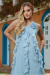VESTIDO DE FESTA EM CHIFFON HOLAMBRA AZUL SERENITY CLARO - Toth Store | Vestido de Festa | Moda Feminina